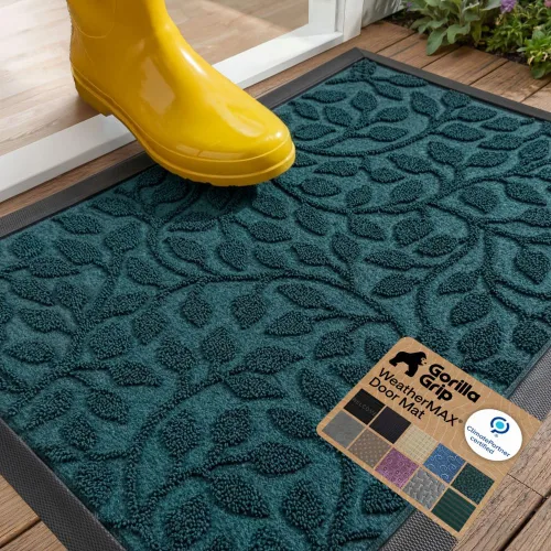 Vista 127 de Gorilla Grip - Tapete WeatherMax todo terreno 100% impermeable, caucho natural, resistente a manchas y decoloración, interior y exterior, fácil