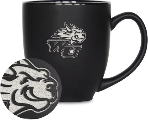 Vista 70 de Rico Industries - Taza de cerámica mate negra con grabado láser estándar de 15oz para NCAA (escuelas T & U) - Para bebidas calientes o frías