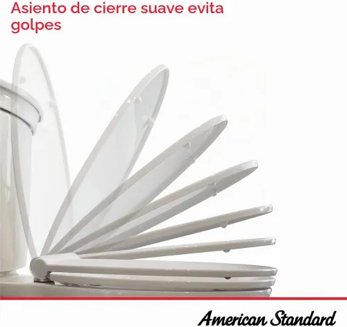 Vista 5 de American Standard 5321A65CT.020 Champion - Asiento de inodoro alargado de cierre lento, color blanco