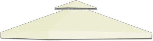 Vista 7 de Cubierta superior de toldo de repuesto de doble nivel de 10 x 10 pies (beige)