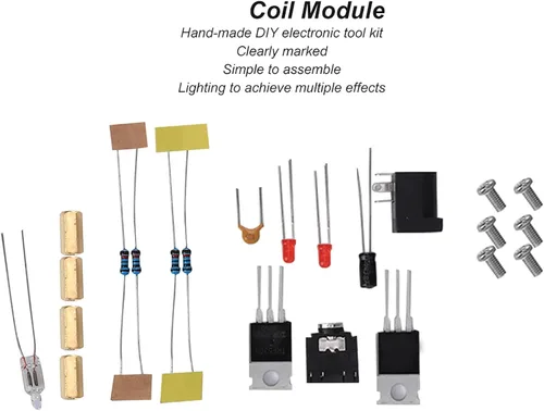 Vista 6 de ViaGasaFamido Módulo de bobina Tesla Altavoz de plasma Soporta Función de Arco Desmontado, Mini Kit Electrónico DIY Herramienta para Productos