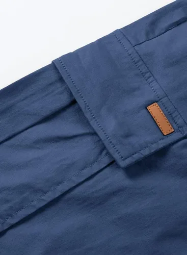 Vista 9 de JMIERR Pantalones cortos de sarga para hombre con cordón de algodón clásico elástico con 6 bolsillos