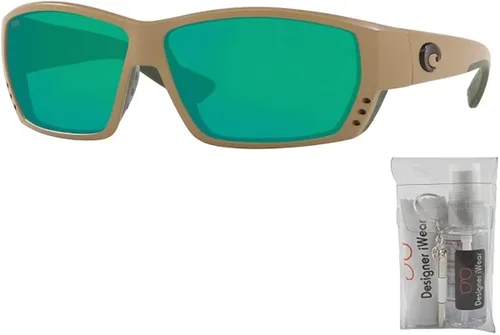 Vista 2 de Costa Tuna Alley 6S9009 - Lentes de sol rectangulares para hombre paquete con kit de cuidado de gafas de cortesía de diseñador iWear