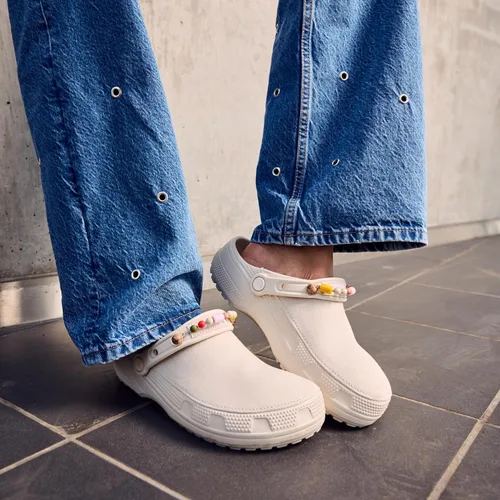 Vista 2 de Crocs Zuecos clásicos de lona elaborados unisex para hombres y mujeres
