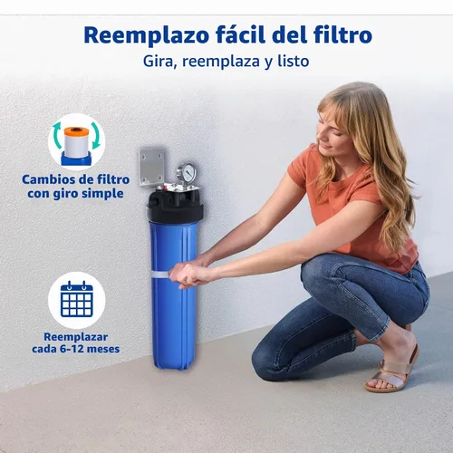 Vista 7 de Express Water WH100SP Sistema de filtro de agua para toda la casa antiescala, azul