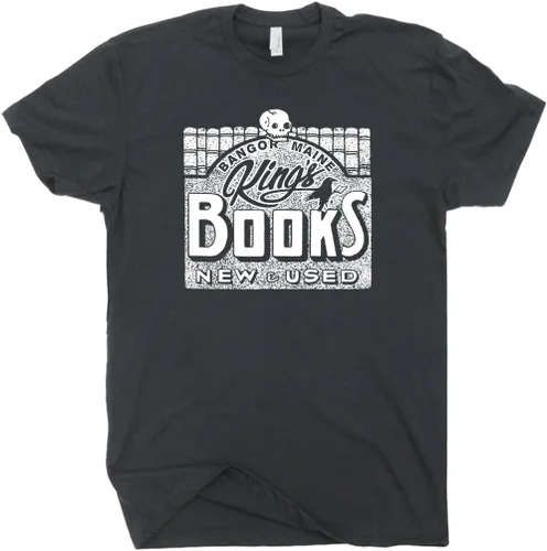 Vista 2 de King Book Store - Camiseta de manga corta HP Lovecraft Gothic Horror Weird Graphic Tee Emo Stephen Novel Edgar Allan Poe