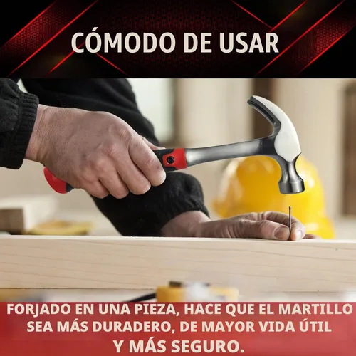 Vista 8 de Martillo de garra forjado en una sola pieza - 16OZ