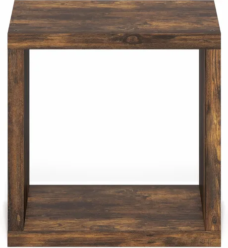 Vista 8 de Furinno Estantería para cubículos, estantería apilable, organizador de almacenamiento en cubos con parte trasera abierta, extragruesa, 15.8 x 15.8 x