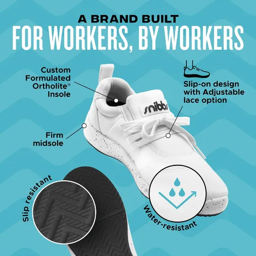 Vista 5 de Snibbs Zapatos de cocina de trabajo antideslizantes Spacecloud para hombre - Negro - Talla para hombre adulto