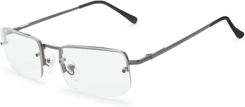 Vista 23 de The Fresh - Lentes de sol minimalistas pequeños rectangulares transparentes - Embalaje exquisito