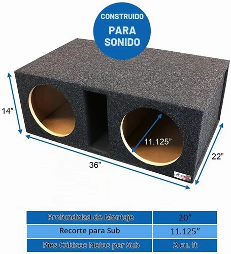 Vista 3 de Atrend Bbox Caja de subwoofer doble ventilada de 12 pulgadas – Pro Series Dual Vented SPL cajas de subwoofer para automóvil SPL – Caja de subwoofer
