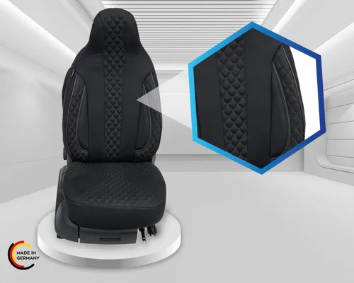 Vista 9 de BREMER SITZBEZÜGE Custom Seat Covers for VW T7 Multivan PL404 PL404 Black