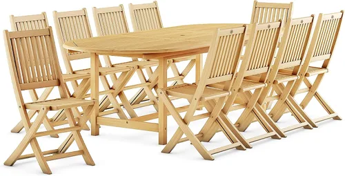 Vista 9 de Amazonia Teak Budapest - Juego de comedor rectangular de teca (7 piezas)