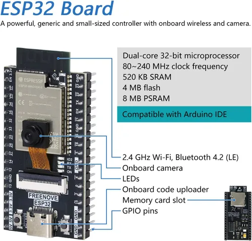 Vista 8 de Freenove ESP32 Kit ESP32 - Kit de inicio para cámara