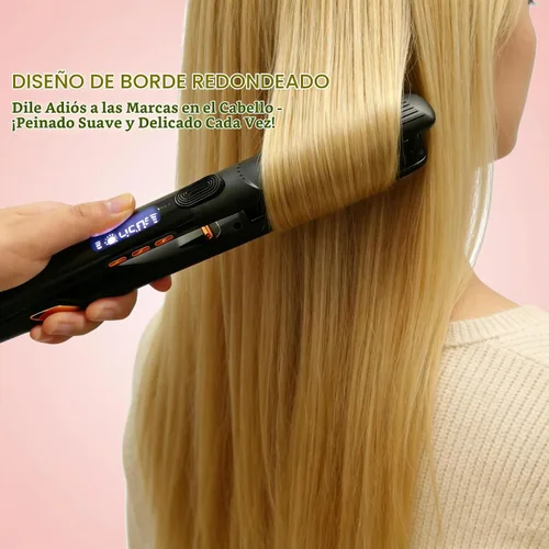 Vista 5 de MBHAIR Flat Iron Hair Straightener Curler 2 in 1,Ceramic 1″ Instant Heat up