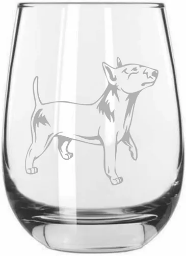 Vista 399 de Shar Pei (chino) - Vaso de vino sin tallo grabado para perro, 15.25 onzas