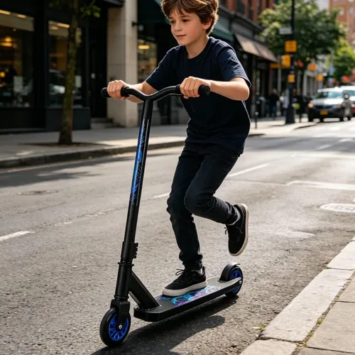 Vista 5 de Patinete profesional para niños de 8 años en adelante, patinete completo de trucos para ciclistas intermedios, principiantes, avanzados