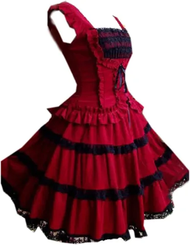 Vista 2 de Partiss clásico Gótico De La Mujer Slim Fit Lolita vestido