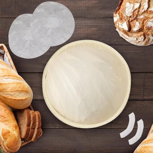 Vista 4 de 120 piezas de tapas de ducha para pan de masa madre, cubiertas reutilizables para boles para fermentación, cubiertas de pan de plástico con elástico