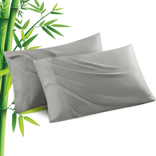 Vista 13 de Fundas de Almohada Tamaño Estándar Paquete de 2, Fundas de Almohada de Viscosa Refrescante con Cierre de Sobre, Fundas de Almohada Frescas