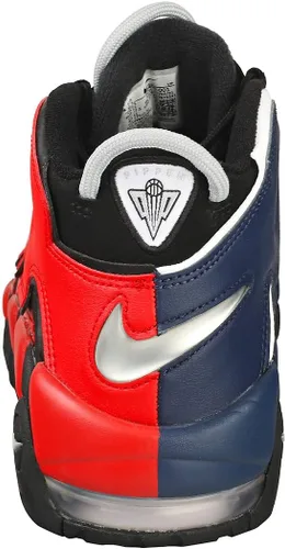 Vista 4 de Nike Air More Uptempo tenis de piel blancasnegras para hombre