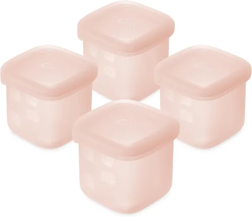 Vista 16 de Olababy Contenedores de Almacenamiento de Silicona Clear Sense 4 piezas para Alimentos de Bebé, Snacks, Fórmula, Puré, Salsa y Más Sin Micro