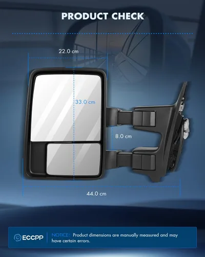 Vista 4 de ECCPP Espejo de remolque de repuesto para Ford 1999-2007 para F250 para F350 F450 F550 Super Duty Espejos de remolque con calefacción eléctrica
