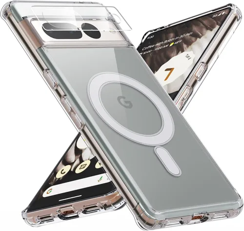 Vista 12 de MAKAVO Funda magnética para iPhone Duo, color negro transparente negro (Clear-Black)