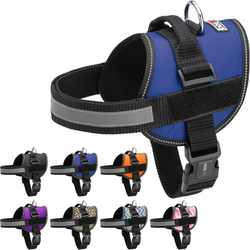 Vista 17 de Dogline Arnés para perro, chaleco reflectante ajustable sin tirones con asa para caminar, entrenar, transpirable, arnés sin estrangulamiento