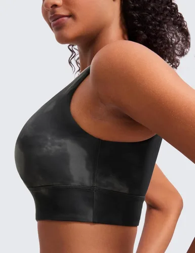 Vista 9 de CRZ YOGA Butterluxe - Brasier deportivo con espalda en U para mujer, cuello redondo, acolchado, de bajo impacto, para yoga, entrenamiento