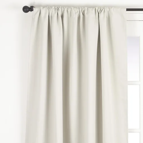 Vista 6 de SARO LIFESTYLE Panel de cortina opaca con bolsillo para barra, 54 x 84 pulgadas, color negro