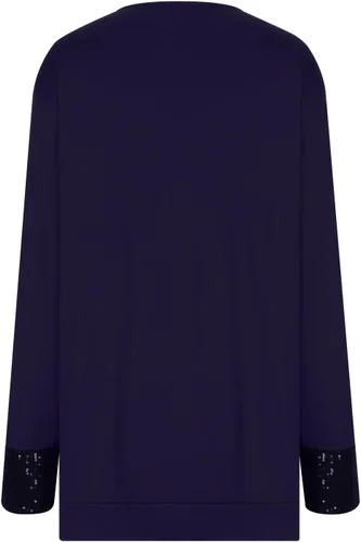Vista 5 de Sudadera de manga larga con cuello cuadrado para mujer, diseño de lentejuelas, sexy, para fiesta, fiesta, vestido