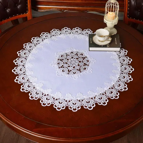 Vista 10 de ARTABLE Mantel pequeño de encaje de macramé de otoño y Navidad, para Acción de Gracias, al aire libre, granja, rústico, cocina, fiesta, cumpleaños
