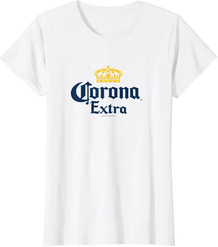 Vista 3 de Camiseta con licencia oficial de Corona Extra Crown Logo, talla S