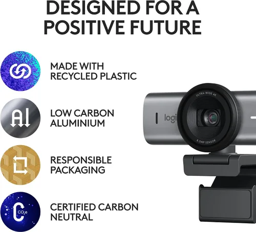Vista 7 de Logitech MX Brio 705 for Business 4K Webcam - Grafito