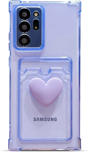 Vista 14 de Tuokiou Funda compatible con Samsung Galaxy Note 20, bonito diseño de corazón 3D, protección suave a prueba de golpes con tarjetero para Samsung