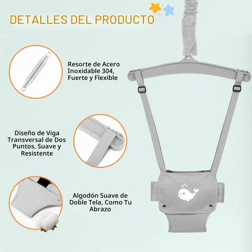 Vista 5 de Saltador de bebé con soporte, gorilas para bebés de 6 a 24 meses