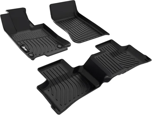 Vista 7 de IKON MOTORSPORTS Alfombrillas de suelo de TPE 3D, compatibles con Mercedes-Benz Clase GLC 2023-2024, forros antideslizantes impermeables para todo