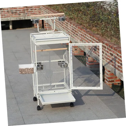 Vista 6 de 4 unids Semicírculo Contenedor de Comida de Loro Comedero Plástico Pájaros Alimentador Jaula de Pájaros Tazón Contenedor Tazón Loro Alimentador Pet