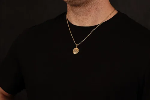 Vista 5 de Collar de mitología Medusa para novio y novia, joyería de dioses griegos, mitología, colgante de moneda Medusa Charm bohemio, Acero inoxidable, No