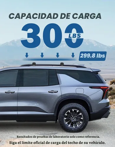 Vista 3 de JOYTUTUS Barras transversales de techo con cerradura compatibles con Chevy Chevrolet Traverse 2022-2026, barras transversales antióxido de aluminio