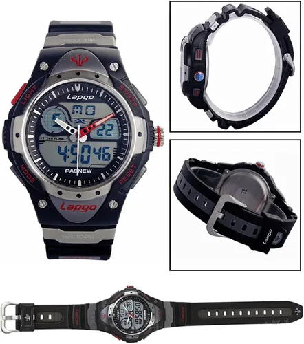 Vista 6 de PASNEW Digital Watch Sport Watches for Boys Outdoor Waterproof with Alarm Stopwatch Military Students Dual Time Big Dial Wrist Watch Casual Teenage