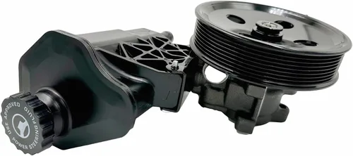 Vista 2 de Bomba de dirección asistida con conjunto de depósito de polea compatible con Dodge Ram 2500 3500 2003-2007