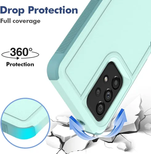 Vista 296 de Jeylly Compatible con Samsung Galaxy A22 5G Funda, Funda Samsung A22 5G con 2pcs protectores de pantalla de vidrio templado