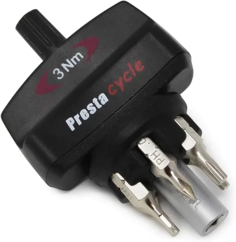 Vista 9 de Prestacycle Mini Bike TorqKeys - Herramienta de par preestablecida con 6 puntas y soporte - Compatible con broca hexagonal estándar de 1/4" - Elige