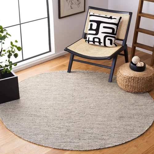 Vista 6 de SAFAVIEH Natura Collection Alfombra de pasillo, 2 pies 3 pulgadas x 9 pies, gris y marfil, lana hecha a mano, ideal para zonas de alto tráfico