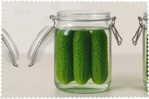 Vista 8 de Rectangular Placemats Set of 4, Heat Resistant Cucumber Printed Kitchen Dining Table Mats