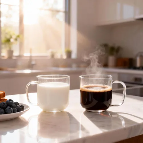 Vista 9 de Glass Coffee Mugs, 20 oz Ice coffee cups&Glass Coffee Mugs, 8 oz iced coffee cups