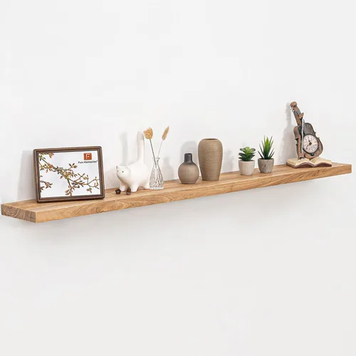 Vista 44 de Estantes flotantes para decoración de pared, estantes rústicos de madera recuperada de 24 x 8 pulgadas, estantes de montaje en pared resistentes