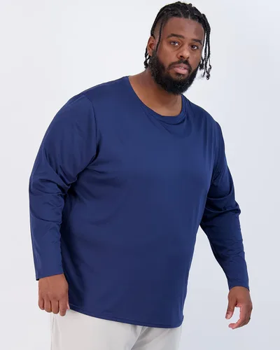 Vista 4 de Real Essentials Paquete de 3 Camiseta de manga larga y corta para hombre, tallas grandes y altas, para hombre (3XT-5XT)
